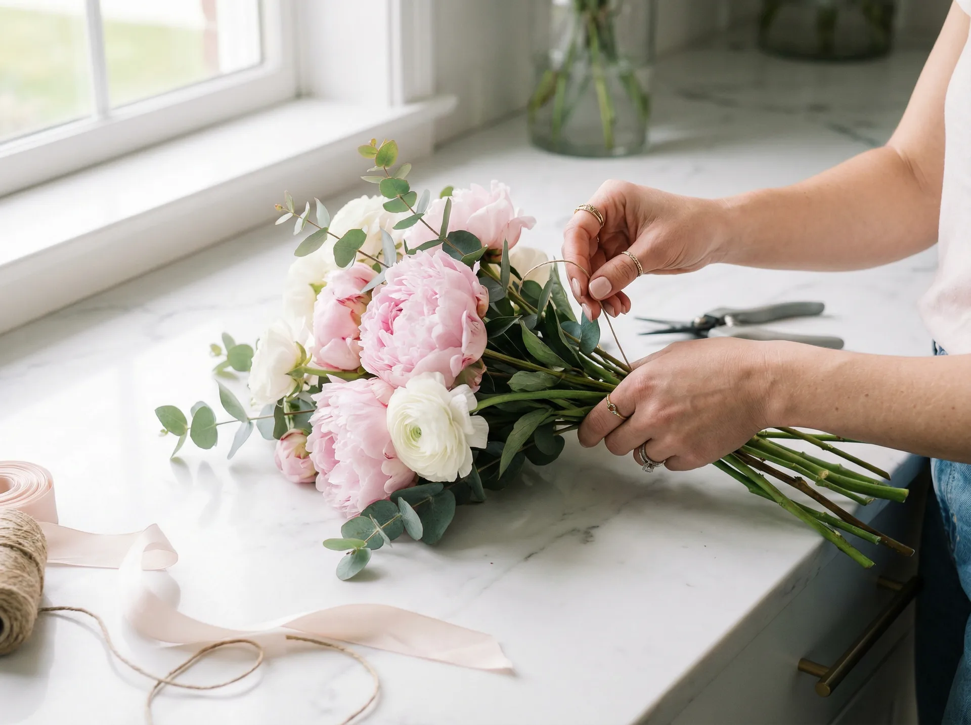 花艺师创作中的工作场景 - 探花