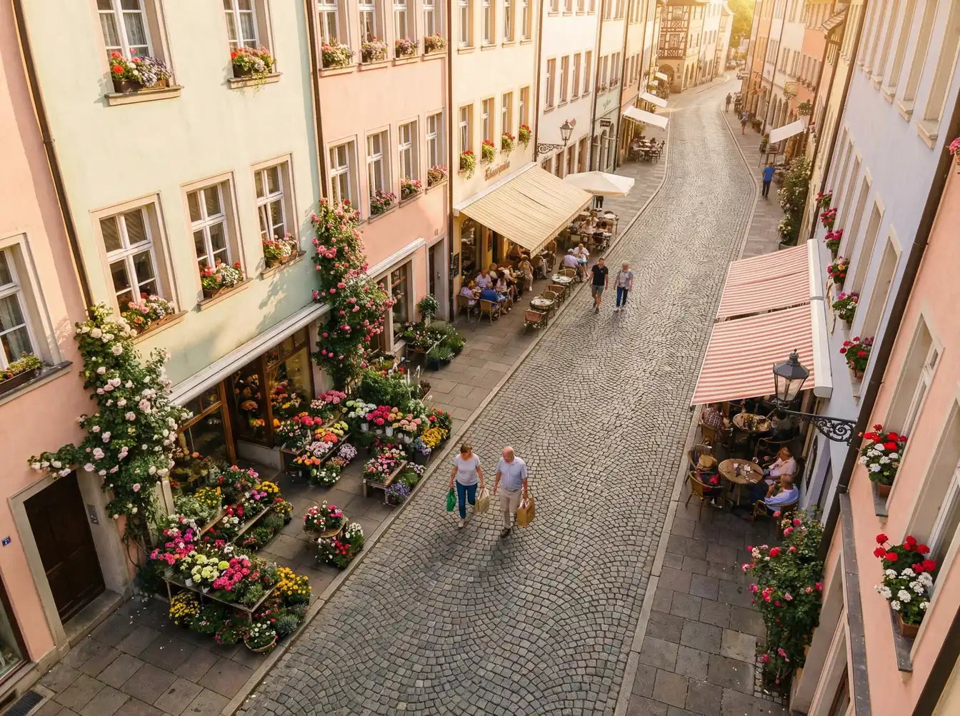 城市街道花店风景 - 探花
